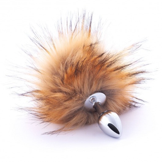 Серебристая анальная пробка с коричневым хвостиком - Crazy Handmade в Орле Серебристая анальная пробка с коричневым хвостиком - Crazy Handmade