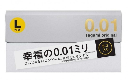 Презервативы Sagami Original 0.02 L-size увеличенного размера - 5 шт. - Sagami - купить с доставкой в Орле