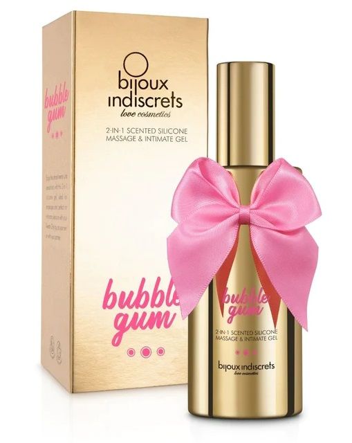 Гель с ароматом жвачки Bubblegum 2-in-1 Scented Silicone Massage And Intimate Gel - 100 мл. - Bijoux Indiscrets - купить с доставкой в Орле