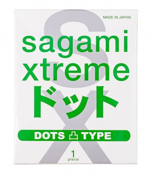 Презерватив Sagami Xtreme Type-E с точками - 1 шт. - Sagami - купить с доставкой в Орле