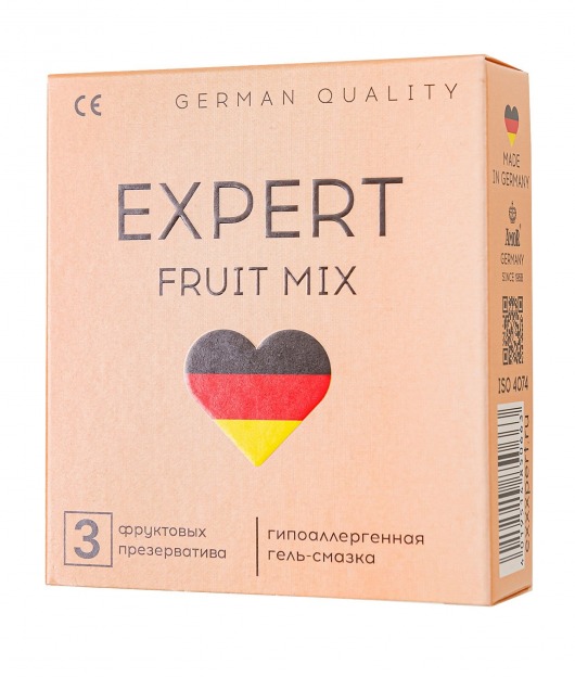 Ароматизированные презервативы EXPERT Fruit Mix - 3 шт. - Expert - купить с доставкой в Орле