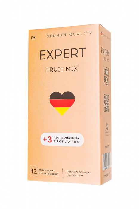 Ароматизированные презервативы EXPERT Fruit Mix - 12 шт.(+3 в подарок) - Expert - купить с доставкой в Орле