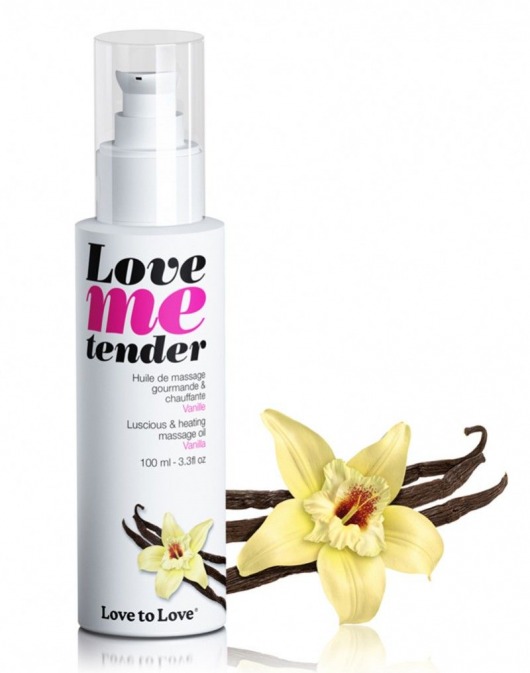 Съедобное согревающее массажное масло Love Me Tender Vanilla с ароматом ванили - 100 мл. - Love to Love - купить с доставкой в Орле