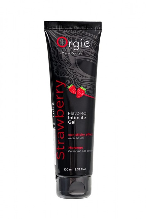 Интимный гель на водной основе Lube Tube Strawberry с клубничным вкусом - 100 мл. - ORGIE - купить с доставкой в Орле