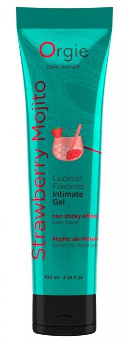 Съедобный интимный гель Orgie Lube Tube Cocktail Strawberry Mojito - 100 мл. - ORGIE - купить с доставкой в Орле