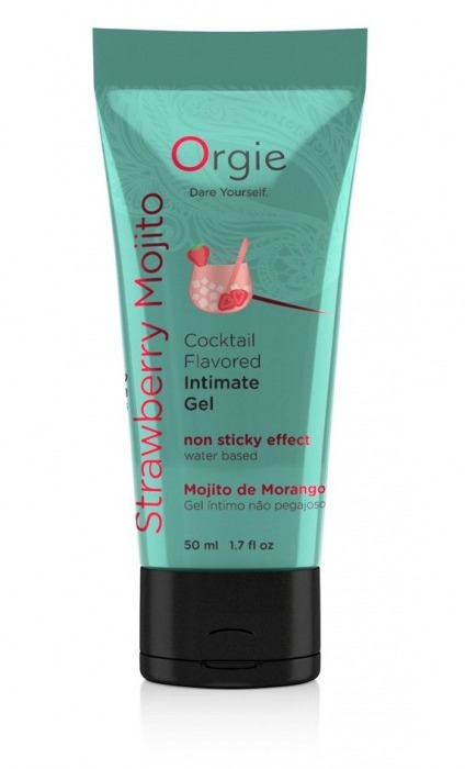 Съедобный интимный гель Orgie Lube Tube Cocktail Strawberry Mojito - 50 мл. - ORGIE - купить с доставкой в Орле