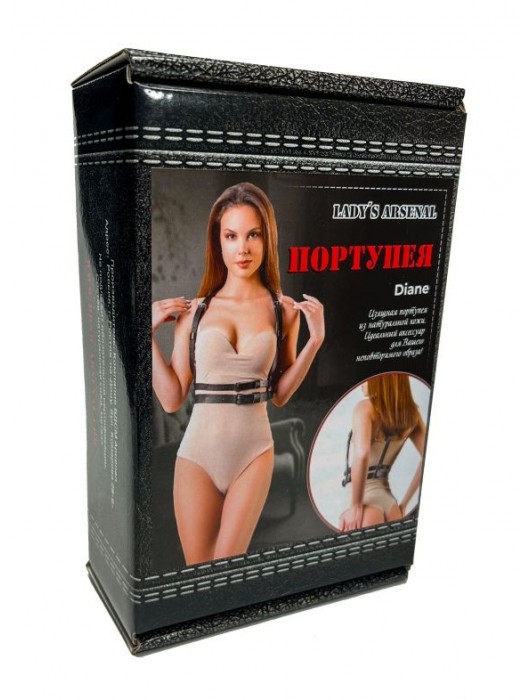 Изящная портупея из натуральной кожи Diane - БДСМ Арсенал - купить с доставкой в Орле