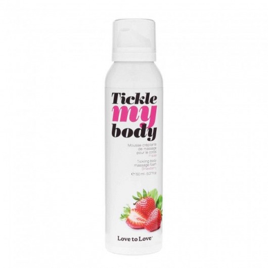Массажная хрустящая пенка Tickle My Body Strawberry с ароматом клубники - 150 мл. - Love to Love - купить с доставкой в Орле
