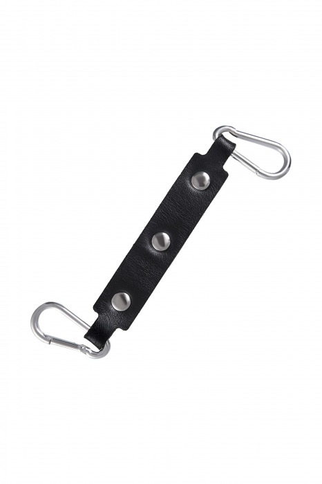 Черные кожаные однослойные оковы с контрастной строчкой - Pecado - купить с доставкой в Орле