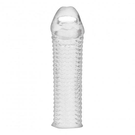 Текстурированная насадка на пенис Clear Textured Penis Enhancing Sleeve Extension - 16,5 см. - BlueLine - в Орле купить с доставкой