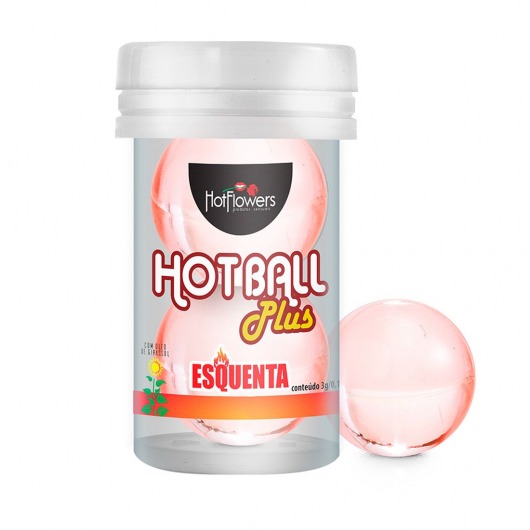 Лубрикант на масляной основе Hot Ball Plus с разогревающим эффектом (2 шарика по 3 гр.) - HotFlowers - купить с доставкой в Орле