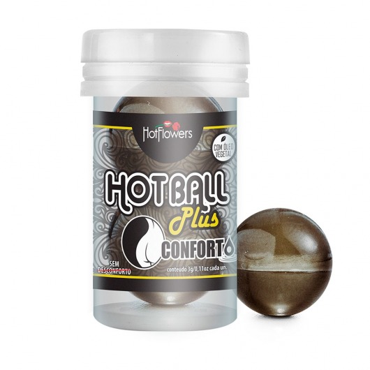 Анальный лубрикант на масляной основе Hot Ball Plus Conforto (2 шарика по 3 гр.) - HotFlowers - купить с доставкой в Орле