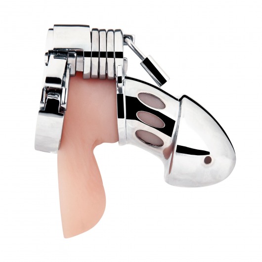 Клетка на пенис из металла Obedience Cock Cage - BlueLine - купить с доставкой в Орле