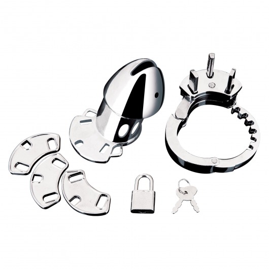 Клетка на пенис из металла Obedience Cock Cage - BlueLine - купить с доставкой в Орле