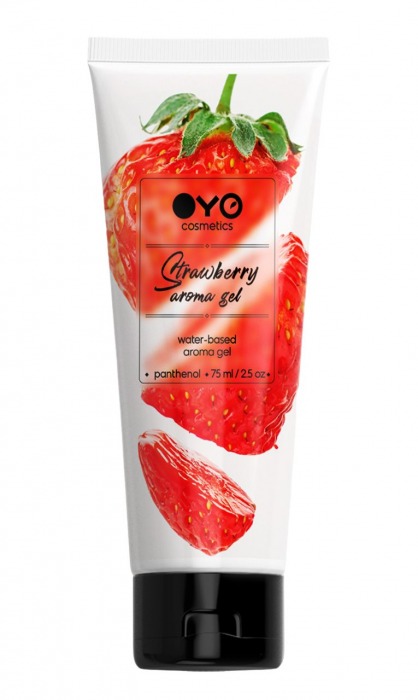 Лубрикант на водной основе OYO Aroma Gel Strawberry с ароматом клубники - 75 мл. - OYO - купить с доставкой в Орле