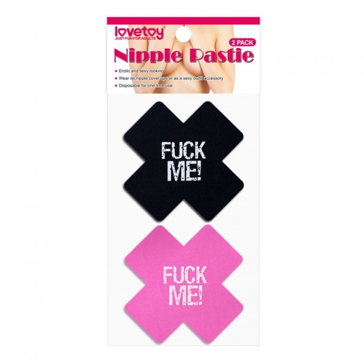 Набор из 2 пар пэстисов Cross Pattern Nipple Pasties - Lovetoy - купить с доставкой в Орле