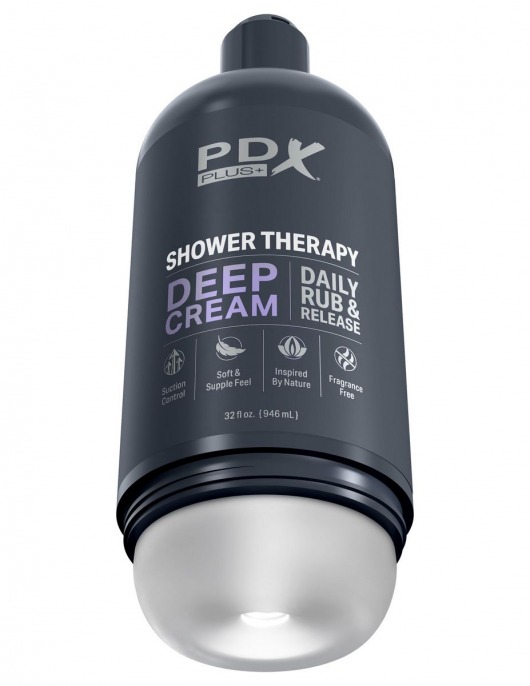 Мастурбатор в бутылке Shower Therapy Deep Cream - Pipedream - в Орле купить с доставкой