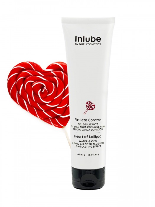 Смазка на водной основе Nuei Inlube Lollipop с алоэ вера и ароматом леденцов - 100 мл. - Nuei cosmetics - купить с доставкой в Орле