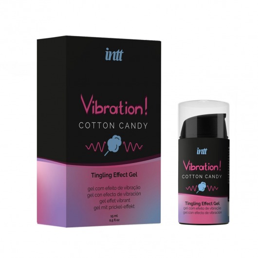 Жидкий вибратор Vibration Cotton Candy с ароматом сахарной ваты - 15 мл. - INTT - купить с доставкой в Орле