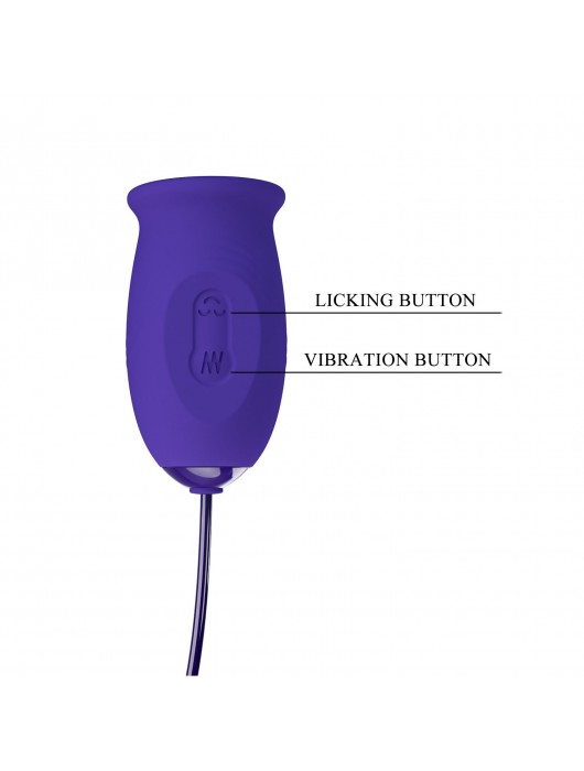 Фиолетовое виброяйцо с клиторальным стимулятором на сцепке Daisy-Youth - Baile