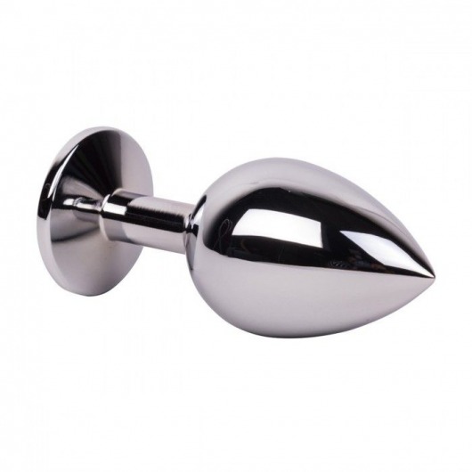 Большой стальной плаг с оранжевым кристаллом Juicy Orange - 9,5 см. - Erotic Fantasy - купить с доставкой в Орле