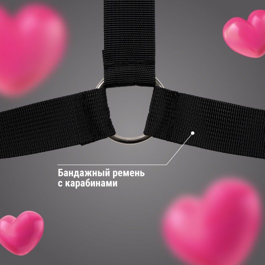 Черный комплект строп для фиксации на кровати - Волшебная страна - купить с доставкой в Орле