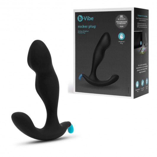 Черный утяжеленный анальный стимулятор Rocker Plug - 12 см. - b-Vibe - в Орле купить с доставкой