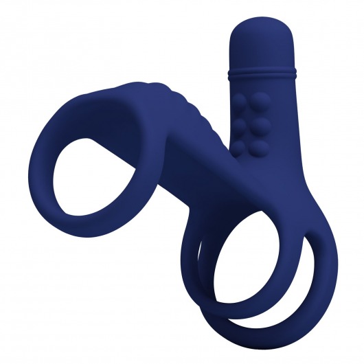 Синяя вибронасадка на пенис Vibrating Penis Sling - Baile - в Орле купить с доставкой