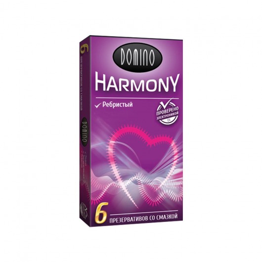 Презервативы с рёбрышками Domino Harmony - 6 шт. - Domino - купить с доставкой в Орле