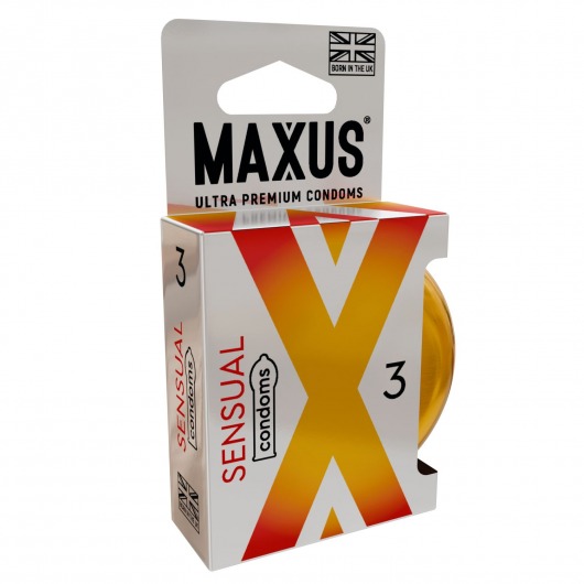 Презервативы анатомической формы Maxus Sensual - 3 шт. - Maxus - купить с доставкой в Орле