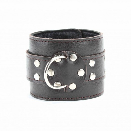 Кожаные наручники на металлической цепочке - БДСМ Арсенал - купить с доставкой в Орле