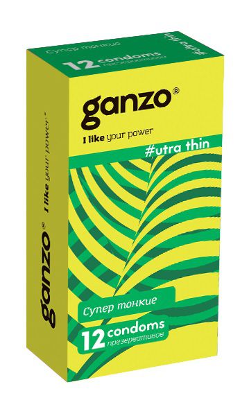 Ультратонкие презервативы Ganzo Ultra thin - 12 шт. - Ganzo - купить с доставкой в Орле