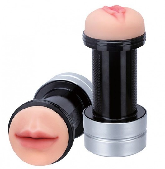 Двусторонний мастурбатор REALSTUFF 2 IN 1 HUMMER MOUTH   VAGINA - ротик и вагина - Dream Toys - в Орле купить с доставкой