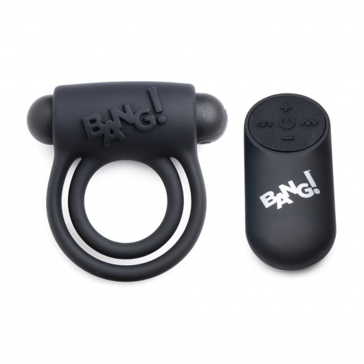 Черное эрекционное виброкольцо 28X Remote Control Vibrating Cock Ring   Bullet - XR Brands - в Орле купить с доставкой