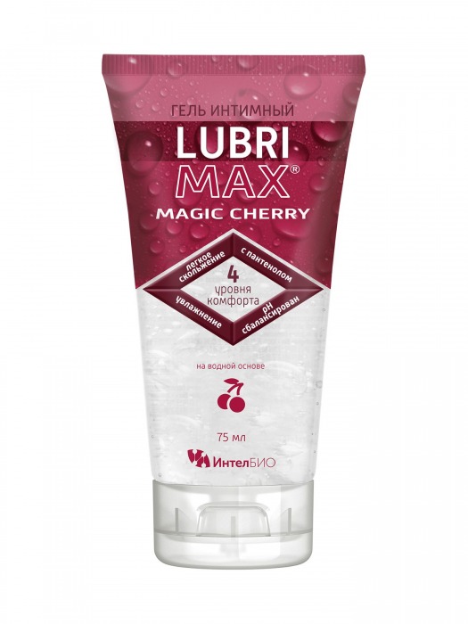 Интимный гель-смазка на водной основе Lubrimax Magic Cherry - 75 мл. - ИнтелБИО - купить с доставкой в Орле