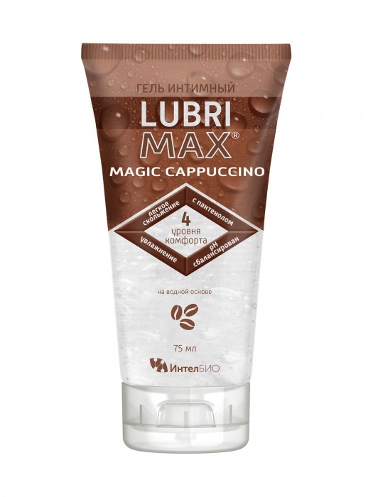 Интимный гель-смазка на водной основе Lubrimax Magic Cappuccino - 75 мл. - ИнтелБИО - купить с доставкой в Орле