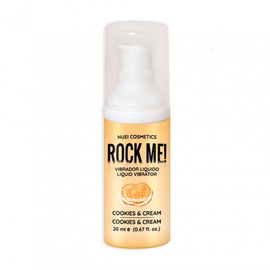 Жидкий вибратор Nuei Rock Me! с ароматом печенья и сливок - 20 мл. - Nuei cosmetics - купить с доставкой в Орле