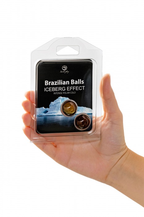 Набор из 2 шариков с массажным маслом Brazilian Balls с ледяным эффектом - Secret Play - купить с доставкой в Орле