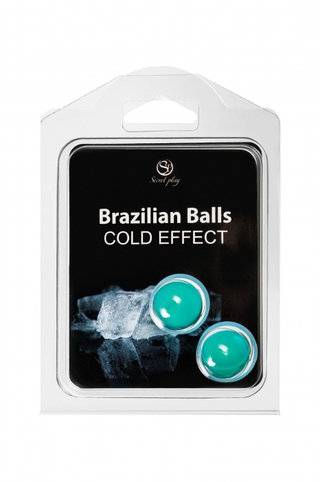 Набор из 2 шариков с массажным маслом Brazilian Balls с охлаждающим эффектом - Secret Play - купить с доставкой в Орле