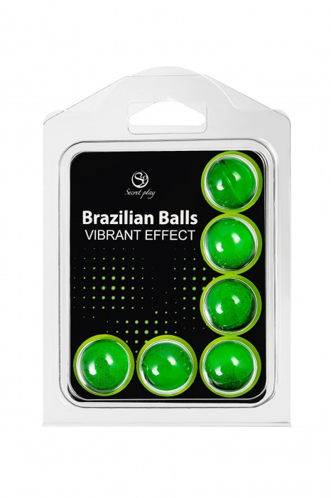 Набор из 6 шариков с массажным маслом Brazilian Balls с эффектом вибрации - Secret Play - купить с доставкой в Орле