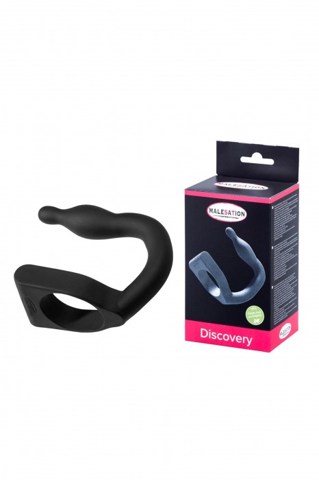 Эрекционное кольцо с вибровтулкой Discovery - MALESATION - в Орле купить с доставкой