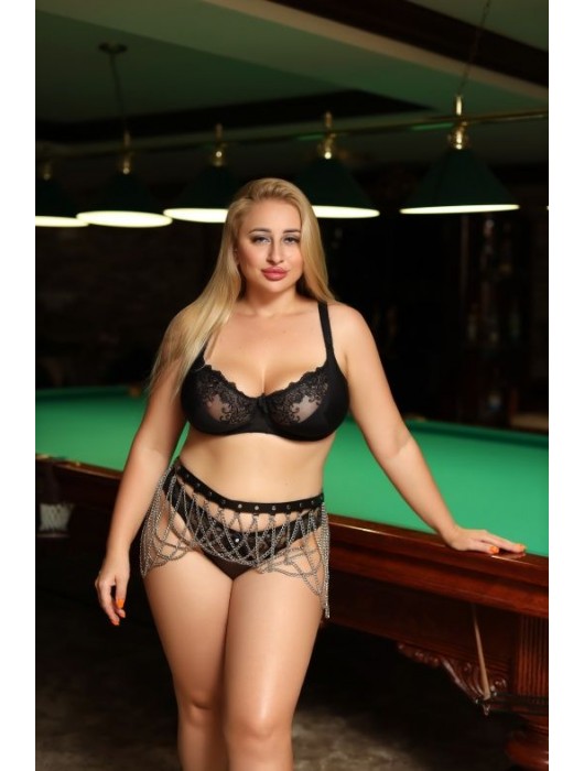 Черно-серебристый пояс-юбочка plus size Efra - БДСМ Арсенал - купить с доставкой в Орле