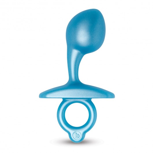 Голубая анальная пробка для массажа простаты Bulb Silicone Prostate Plug - 10,7 см. - b-Vibe - в Орле купить с доставкой