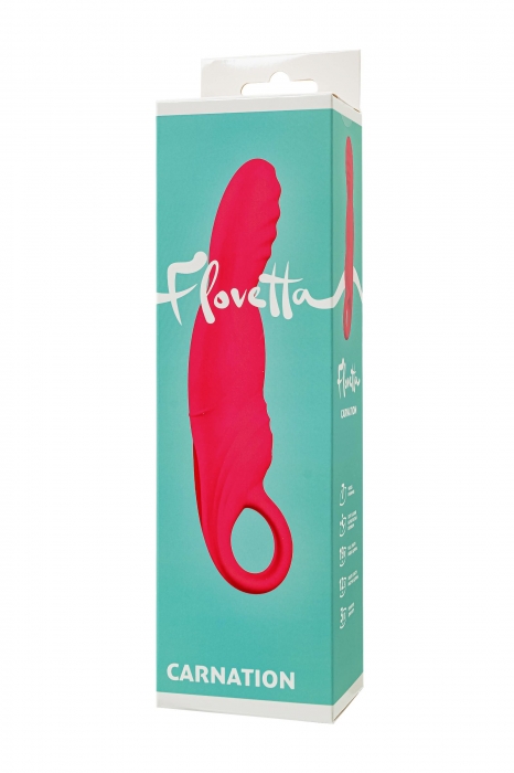 Розовый вибратор для точки G с двигающейся головкой Carnation - 19 см. - ToyFa