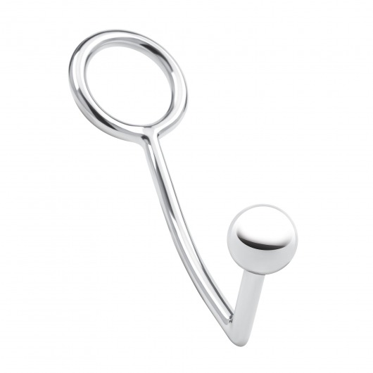 Кольцо на пенис с анальным стимулятором Stainless Steel Anal Hook   Cock Ring - BlueLine - в Орле купить с доставкой