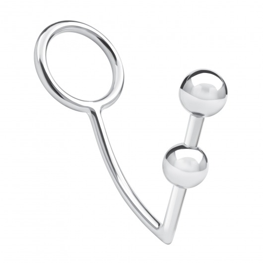 Кольцо на пенис с анальным стимулятором Two Bead Stainless Steel Anal Hook   Cock Ring - BlueLine - в Орле купить с доставкой Кольцо на пенис с анальным стимулятором Two Bead Stainless Steel Anal Hook   Cock Ring - BlueLine - в Орле купить с доставкой