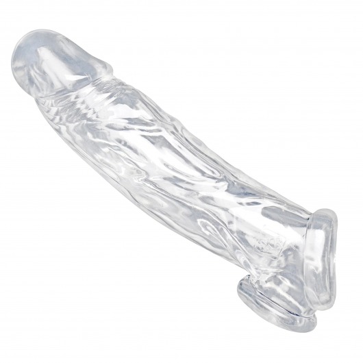 Прозрачная насадка для увеличения члена Realistic Clear Penis Enhancer and Ball Stretcher - 20,3 см. - XR Brands - в Орле купить с доставкой