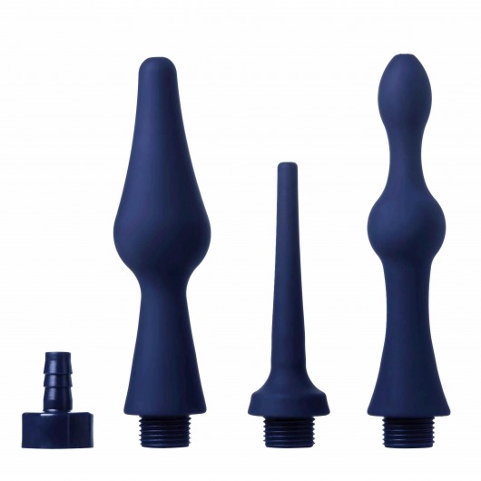 Набор из 3 универсальных насадок для анального душа Universal 3 Piece Silicone Enema Attachment Set - XR Brands - купить с доставкой в Орле