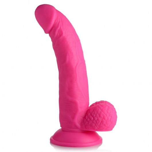 Розовый фаллоимитатор на присоске 7.5  Dildo with Balls - 21,5 см. - XR Brands