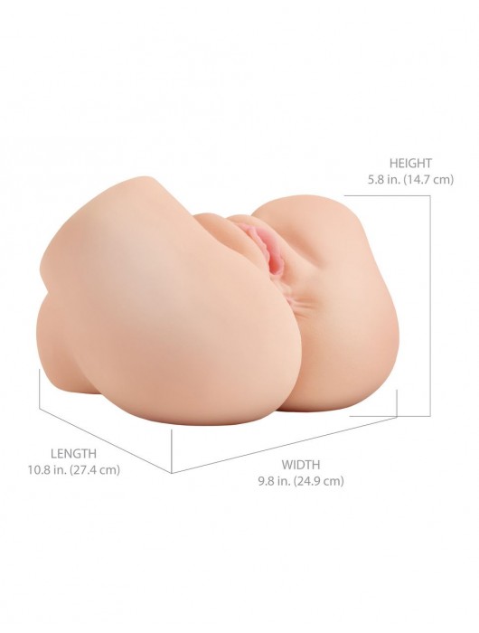 Телесный мастурбатор-полуторс с вибрацией и эффектом всасывания Back That Ass Up - Pipedream - в Орле купить с доставкой